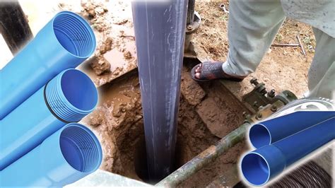 Plastic Casing Pipe Installation In Borewell