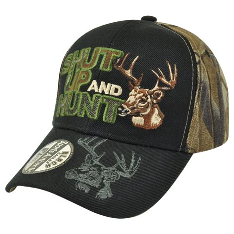 Shut Up And Hunt Hunting Deer Camouflage Camo Outdoors Buck Camp Hat