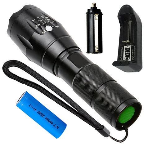 Buy 700mtr Rechargeable 5 Mode Led Waterproof Long Beam Metal Torch 22w