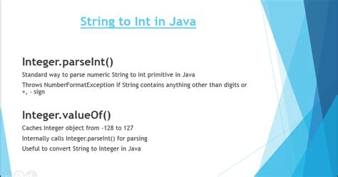 A java string array is an object that holds a fixed number of string values. 2 ways to parse String to int in Java | Java67