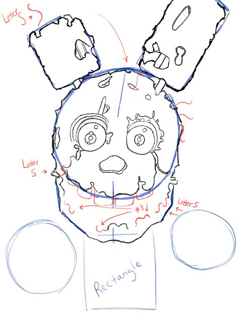 How To Draw Springtrap From Five Nights At Freddys 3 Step By Step