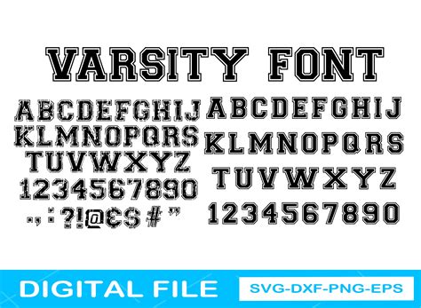 Varsity Font Svg Sport Font Svg College Font Svg Varsity Etsy