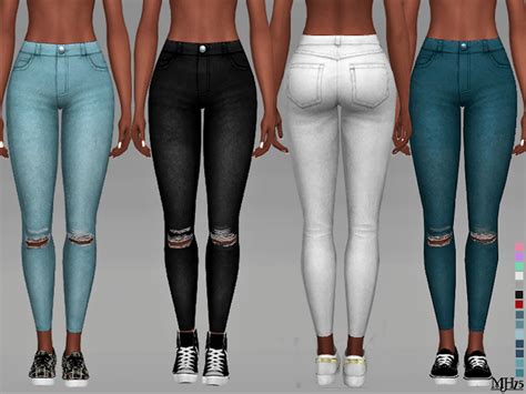 High Waisted Skinny Jeans Sims 4 Cc Sims Where Womans Clothes Stores