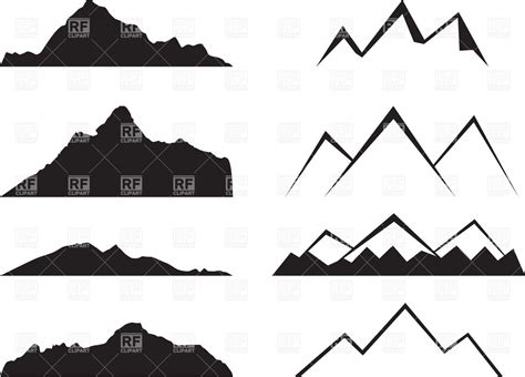 Mountain Silhouette Vector Free At Collection Of