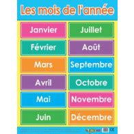 Educational Posters | French Calendar and Numbers Poster. Free Delivery