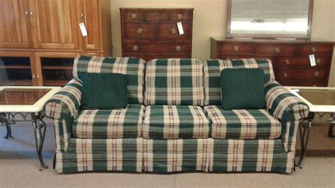 Broyhill Plaid Sleeper Sofa Delmarva Furniture Consignment