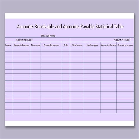 Account Excel Template