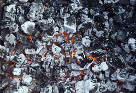 Smoldering Ashes Coal Bonfire Closeup Fire Burn Stock Photo Image Of
