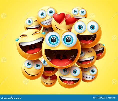 Smileys Emoticons Vector Set Emoji Smiley Face Vector Design Art
