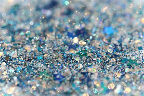 Blue And Silver Frozen Snow Winter Sparkling Stars Glitter Background Holiday Christmas New