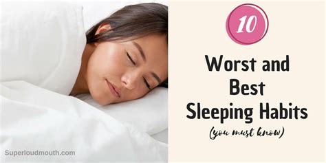 Worst And Best Sleeping Habits Healthy Sleep Need To Know Habits Exercises Best Avoid