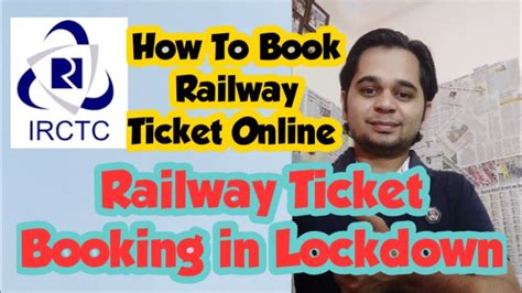 how to book railway ticket online in laptop and computer railway ticket book in lockdown