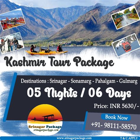 Kashmir Tour Package Starting 5630 Per Person By Srinagar