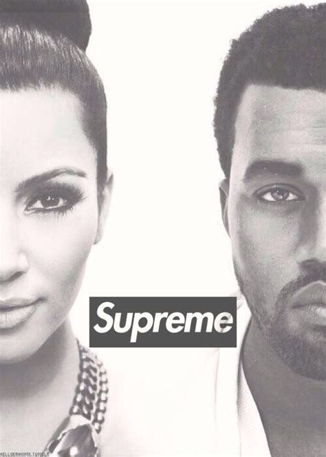 Supreme× Kimye Kim Kardashian Kanye West Kim Kardashian And Kanye