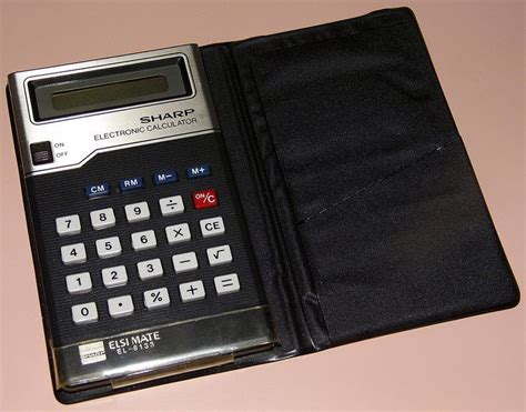 Vintage Sharp Elsimate Electronic Pocket Calculator Model El 8133 Lcd