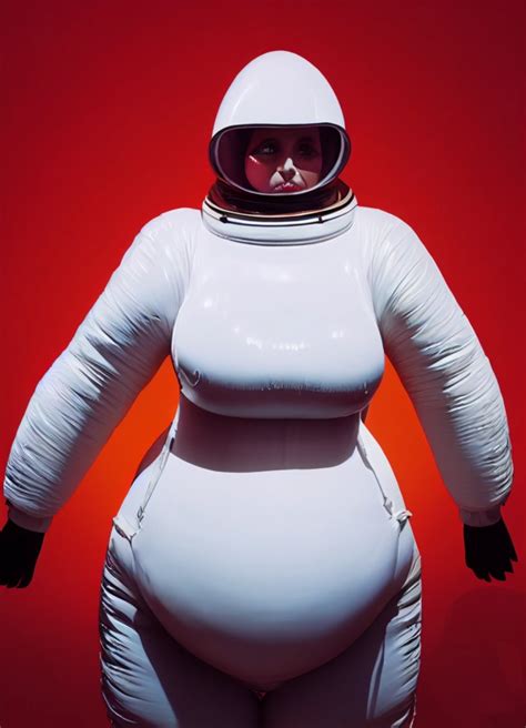 fat inflated latex spacesuit 8k render fashion midjourney