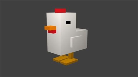3d Model Cute Low Poly Chicken Vr Ar Low Poly Cgtrader