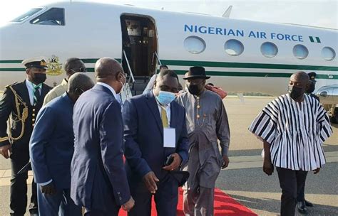Photo News Goodluck Jonathan In Ghana For Another International