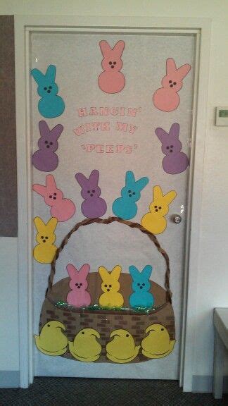 Classroom Door Easter Peeps Kindergarten Crafts Daycare Crafts