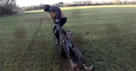 Female Hunt Protesters Dragged Through Mud By Men Calling Them B