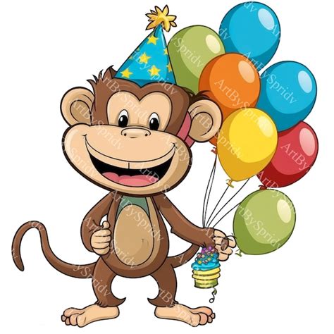 Monkey Birthday Hat Etsy