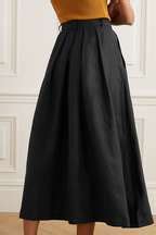 Mara Hoffman Net Sustain Tulay Pleated Lyocell And Organic Linen Blend Midi Skirt Net A Porter