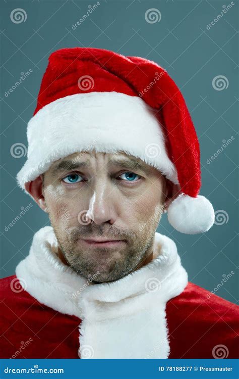Depressed Santa Stock Image Image Of Upset Stubble 78188277