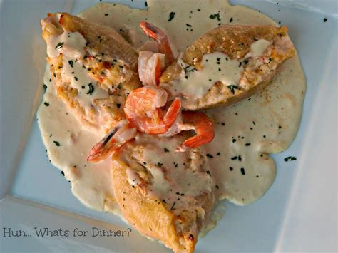 Shrimp And Crab Stuffed Shells Cooking Recipes Food Gourmet Dinner