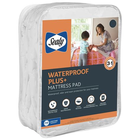 Sealy Waterproof Plus Mattress Pad Queen