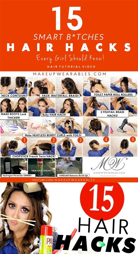 15 Smart Btches Hair Hacks Every Girl Should Know Makeupwearables Hairstyles Hair Hacks