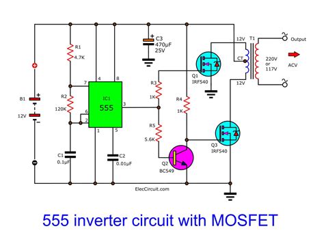 Circuit Diagram Of Inverter Using Mosfet