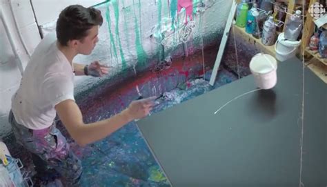 Abstract Painter Builds Clever Machines To Deposit Paint Make
