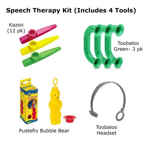 Speech Therapy Kit Includes 4 Therapy Tools Special Needs Essentials