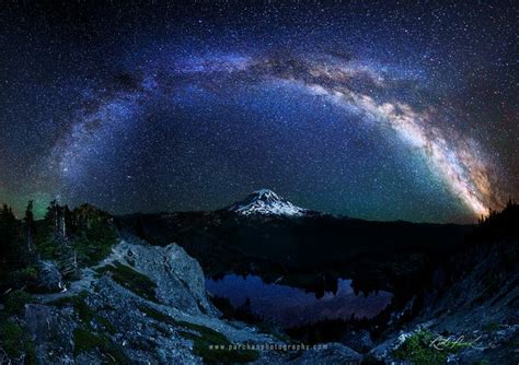 Panoramic Milky Way Over Mt Rainier By Rick Parchen On 500px Milky