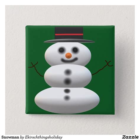 Snowman Button Snowman Custom Buttons Buttons