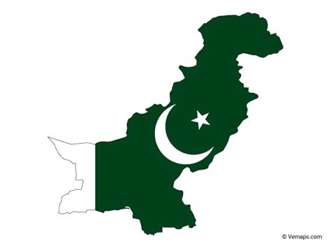 Flag Map Of Pakistan Free Vector Maps Pakistan Flag Images Pakistan