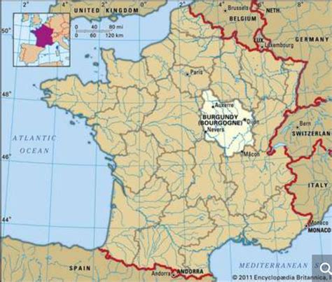 Burgundy France Poitou Charentes Map Burgundy France