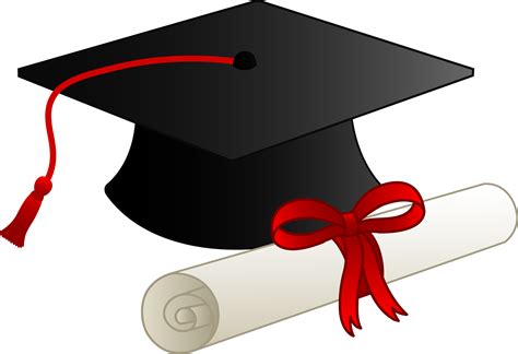 Download Gown Clipart High School Cap Graduation Hat And Scroll Png
