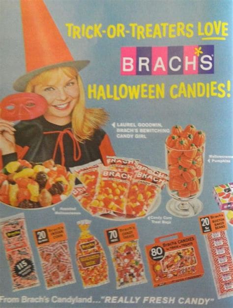 Vintage Halloween Candy Ad 1960s Brach Candy