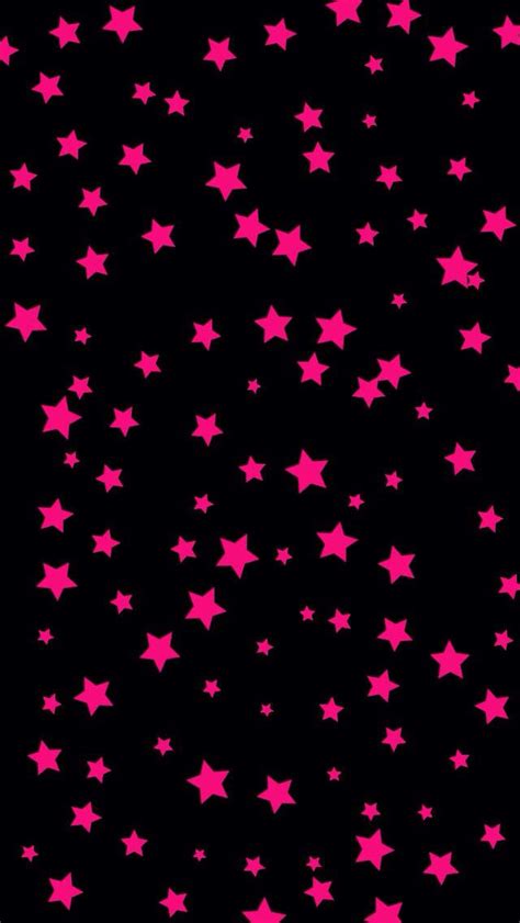 Hot Pink And Black Wallpaper Stars