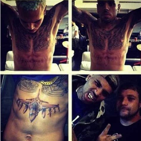 His first tattoo was jesus with. Photos Is Chris Brown's New Stomach Tattoo Inspired by ...