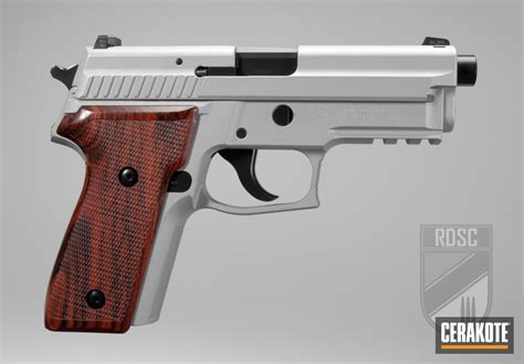 Two Toned Sig Sauer P229 Handgun Using Cerakote H 255 And E 100 By Web