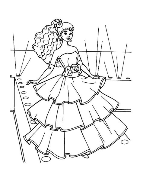 Are you looking for barbie coloring pages? Fashion Show Barbie Doll Coloring Page: Fashion Show ...