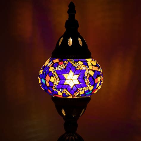 Tl102 Multi Color Glass Design Mosaic Turkish Table Lamp Cynor