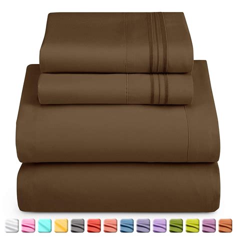 Nestl Microfiber Cal King Bed Sheets Set Deep Pocket 3 Piece