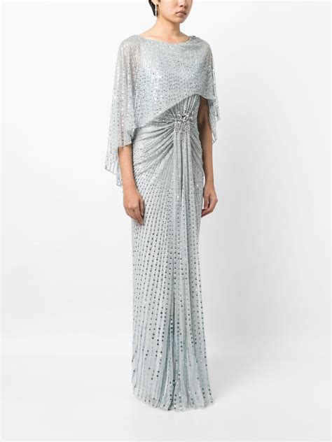 Jenny Packham Mae Sequinned Gown Farfetch