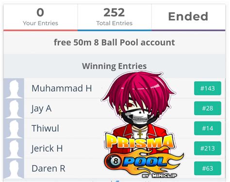 Buy, sell or trade 8 ball pool accounts and coins. The winners of the giveaway | 5 free 8 ball pool accounts ...