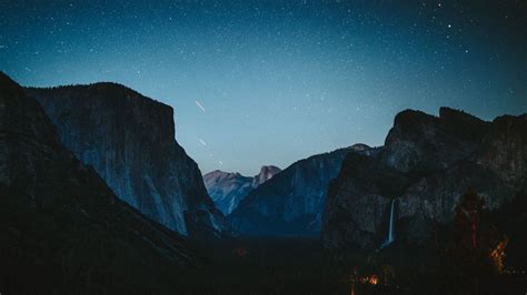 Desktop Wallpaper Night At Yosemite Valley Starry Night National Park