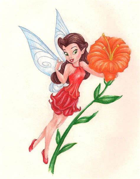 Rosetta Tinkerbell Drawing Tinkerbell Disney Disney Fairy Walt