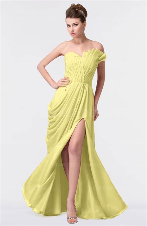 Colsbm Gwen Pastel Yellow Bridesmaid Dresses Colorsbridesmaid
